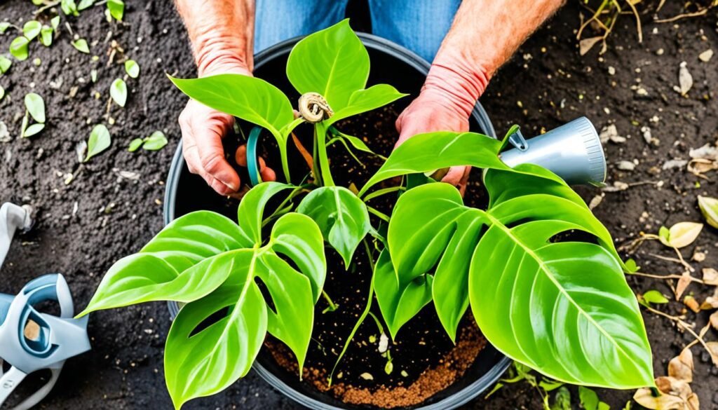 soluciones para planta philodendron en peligro